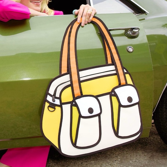 Dolls Kill Handbags - Bonjour Jump from Paper - Tote Bag Purse